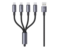 USAMS Kabel 4w1 2xUSB-C/Lightning/MicroUSB 15W 1,2m Aluminum - 1569021 - zdjęcie 1